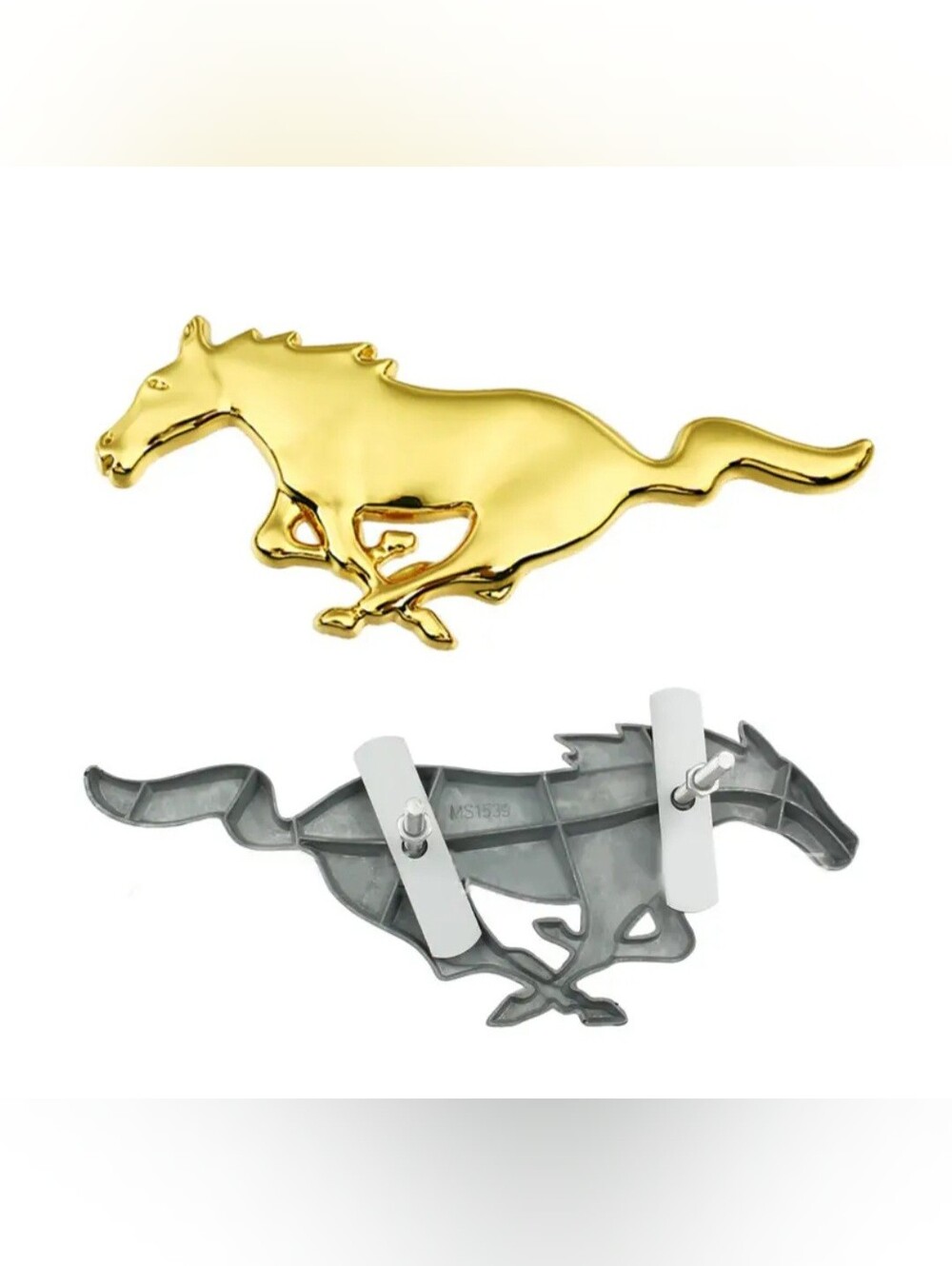 New Mustang Horse Badge Adhesive Back Or For Grille See 5 Colors 7.87" Wide